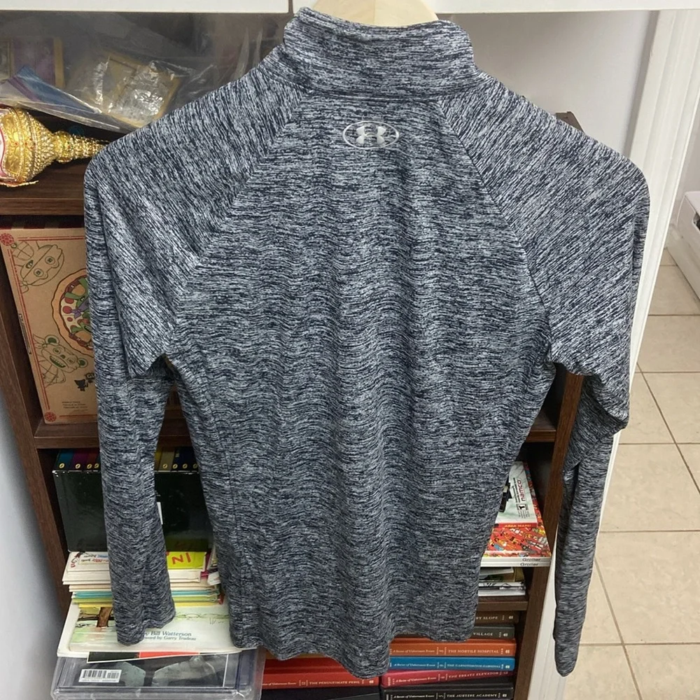 Under Armour Heathered Black Quarter-Zip Top - Picture 2 of 6